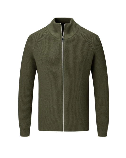 Four Seasons Merino Wool Zipped Cardigan