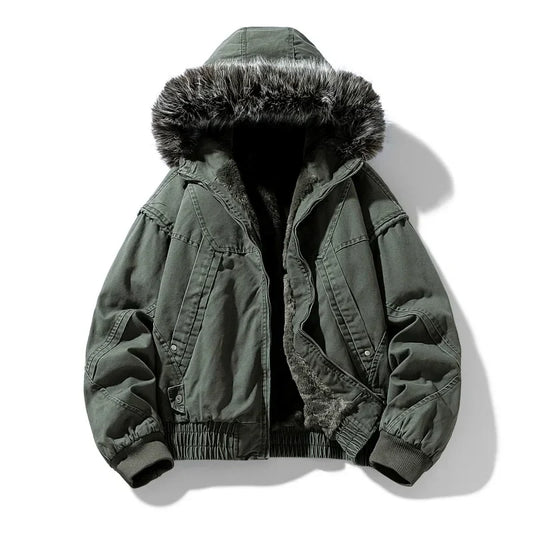 Elegant Fleece Lined Cargo Jacket