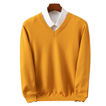 Elegant Cashmere V-Neck Pullover