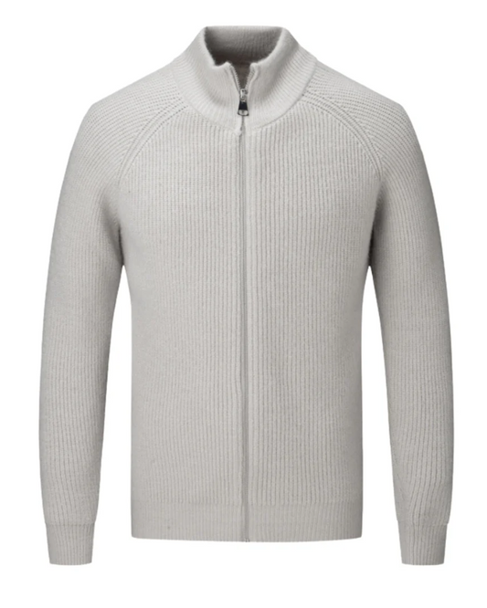 Four Seasons Merino Wool Zipped Cardigan