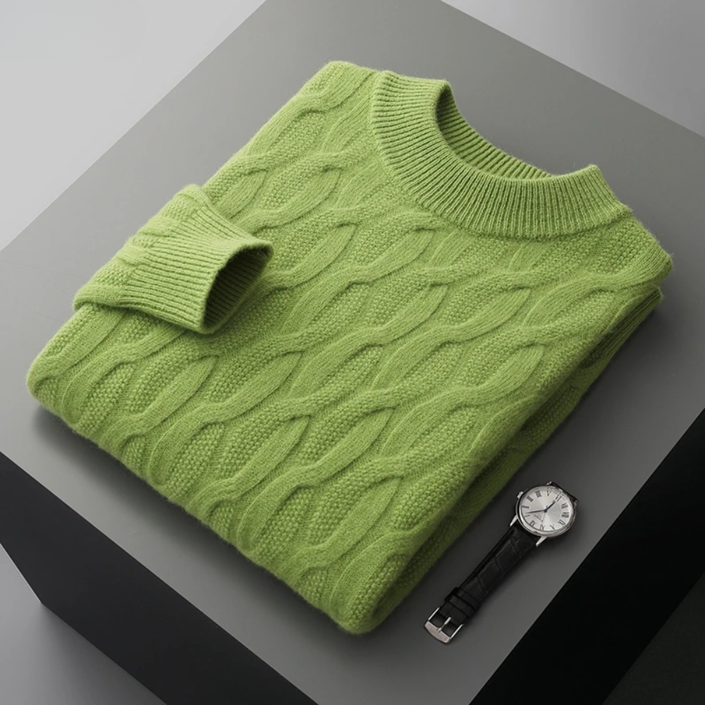 Elegant Pattern Cashmere Sweater