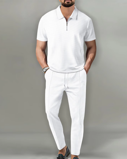 2 Piece Zip Polo Set
