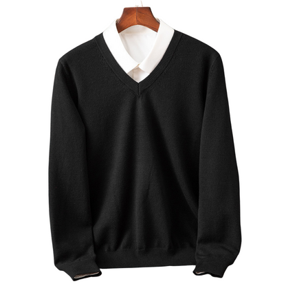 Elegant Cashmere V-Neck Pullover