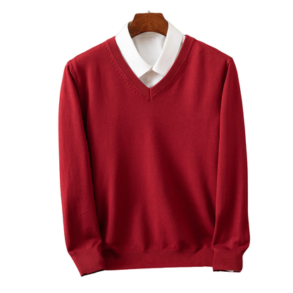 Elegant Cashmere V-Neck Pullover