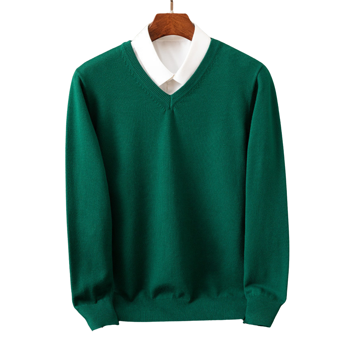 Elegant Cashmere V-Neck Pullover