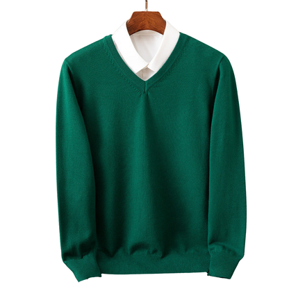 Elegant Cashmere V-Neck Pullover