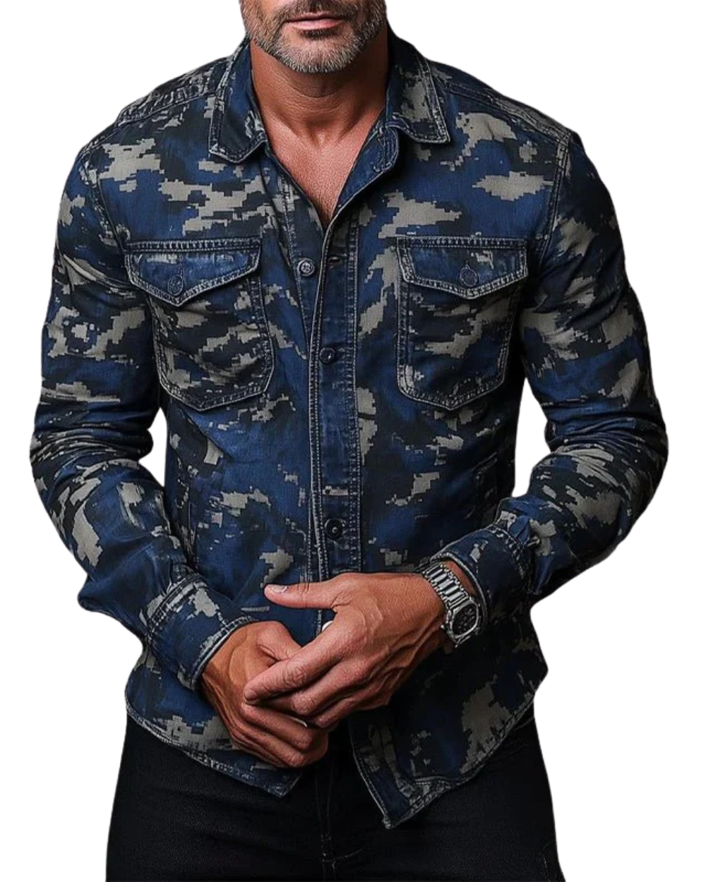 Elegant Men's Camo Shirt