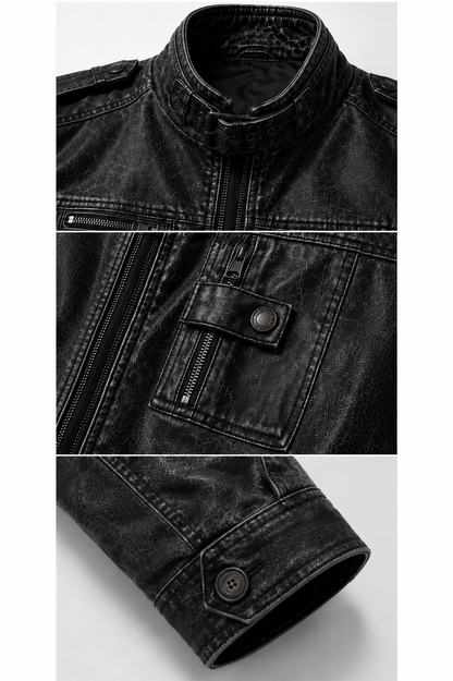Monarch Jeans Leder Jacke