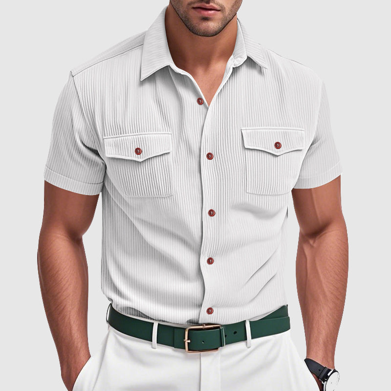 Elegant Corduroy Men's Shirt