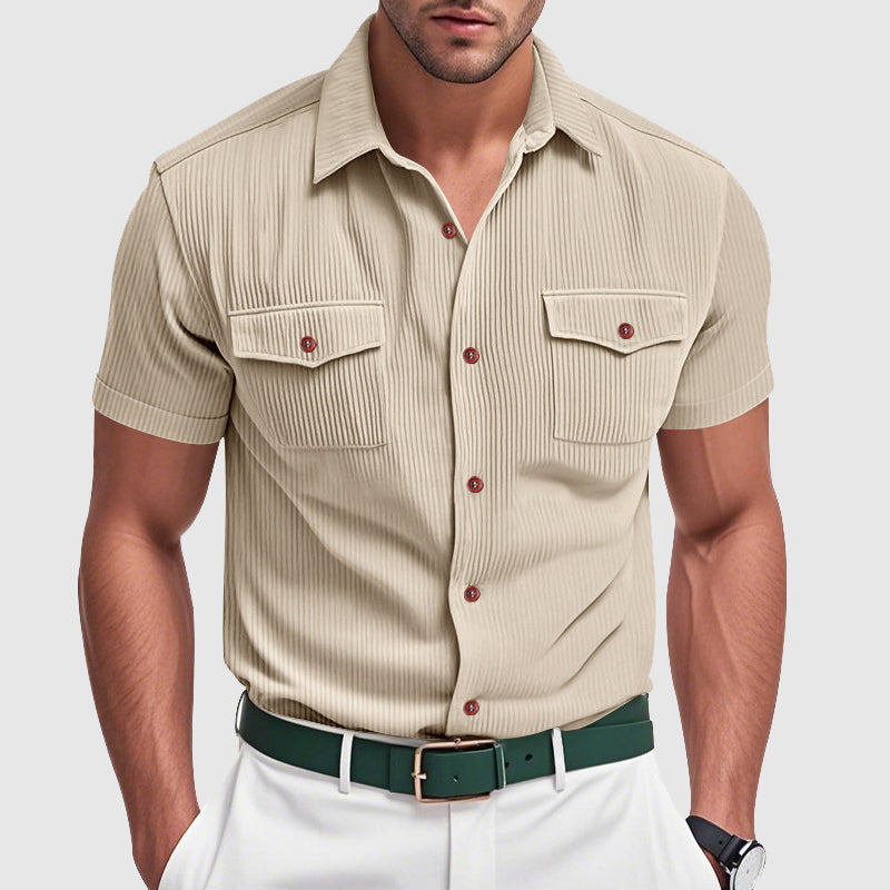 Elegant Corduroy Men's Shirt