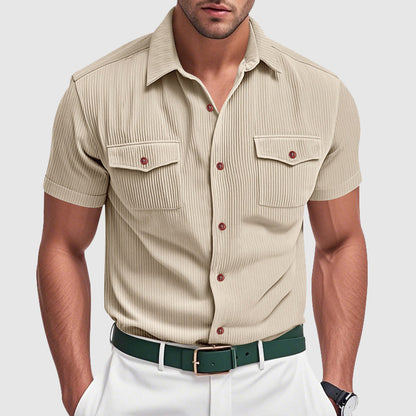 Elegant Corduroy Men's Shirt