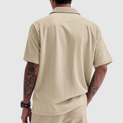 Elegant Corduroy Men's Shirt