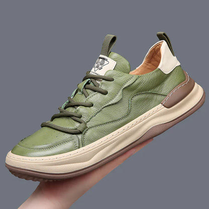 High-Sole Leather Shoes