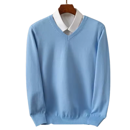 Elegant Cashmere V-Neck Pullover