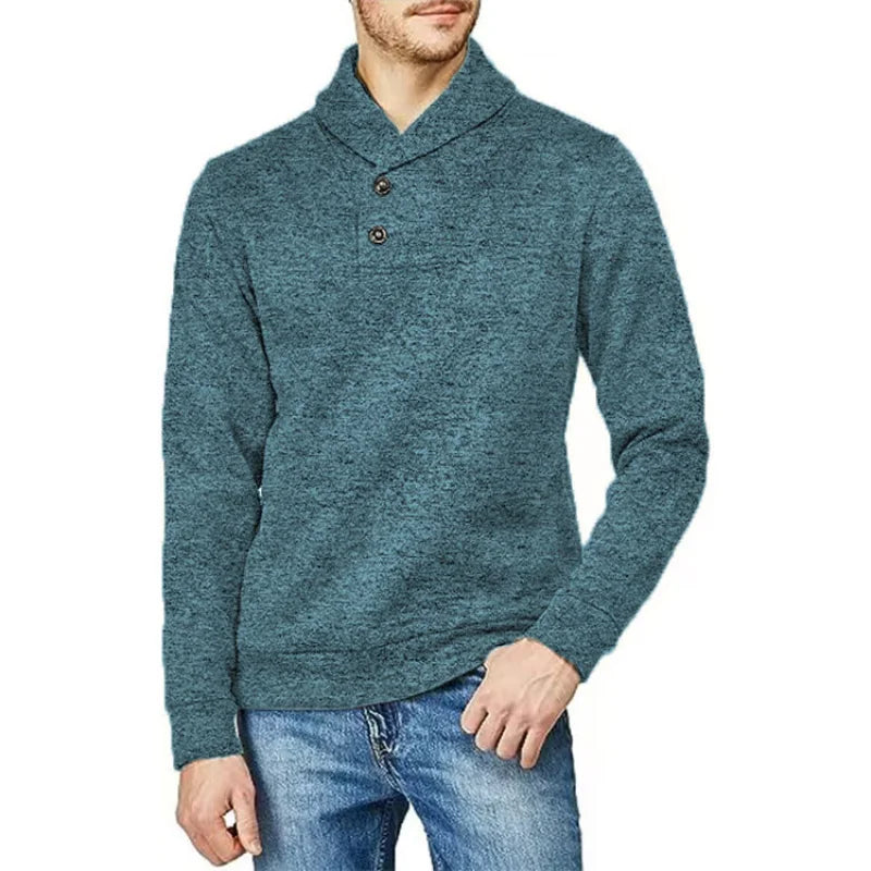 Elegant Button Turtleneck