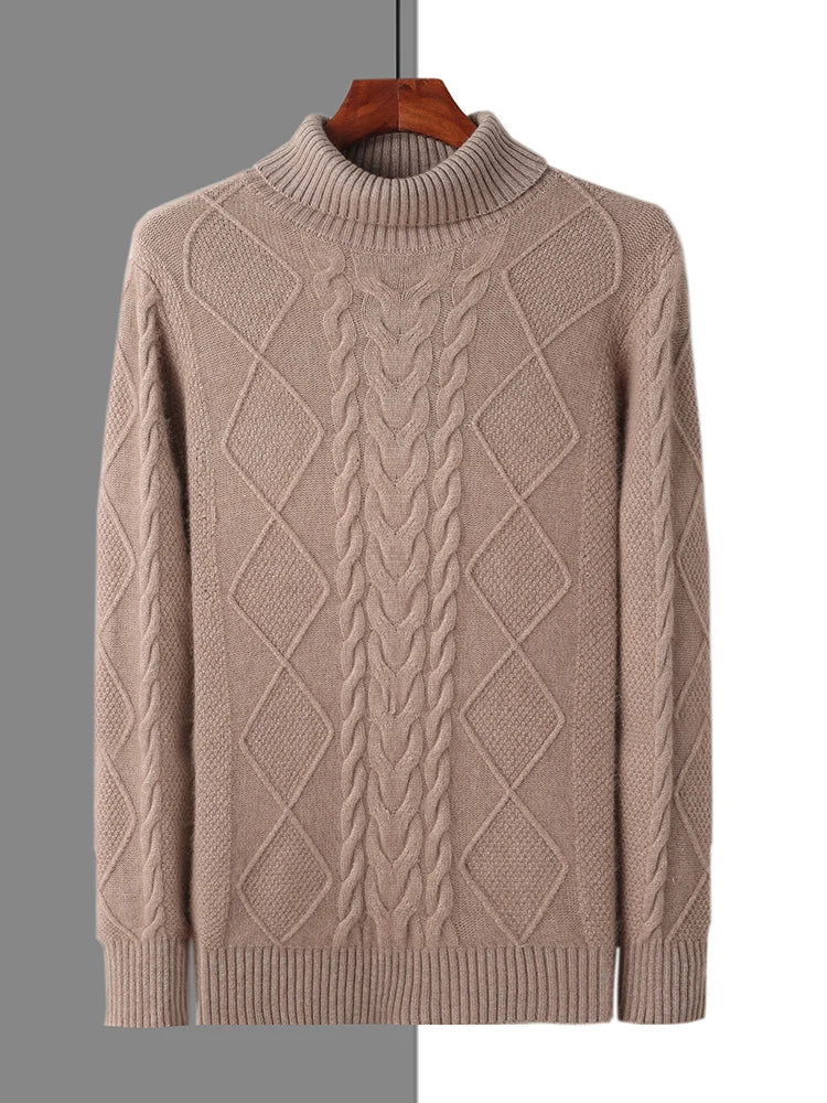 Elegant Pattern Cashmere Sweater