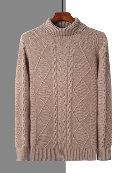 Elegant Pattern Cashmere Sweater