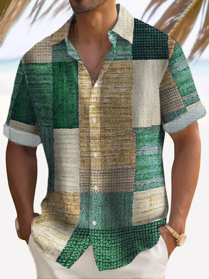 Elegant Patchwork Shirt