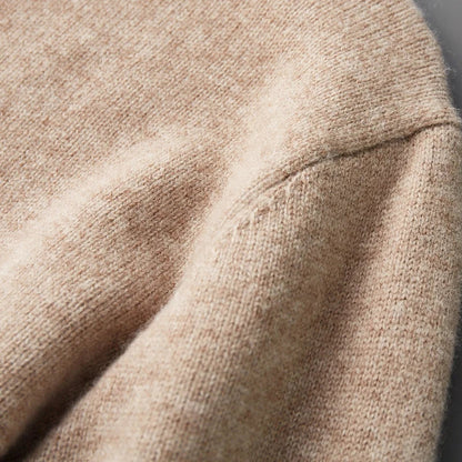 Elegant High Collar Merino Wool Turtleneck