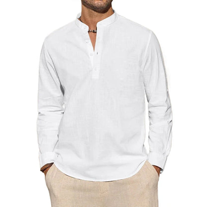 Elegant Cotton Henley Shirt