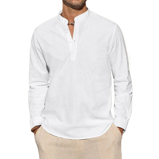 Elegant Cotton Henley Shirt