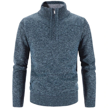 Elegant Thick Fleece Zip Sweater