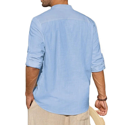 Elegant Cotton Henley Shirt