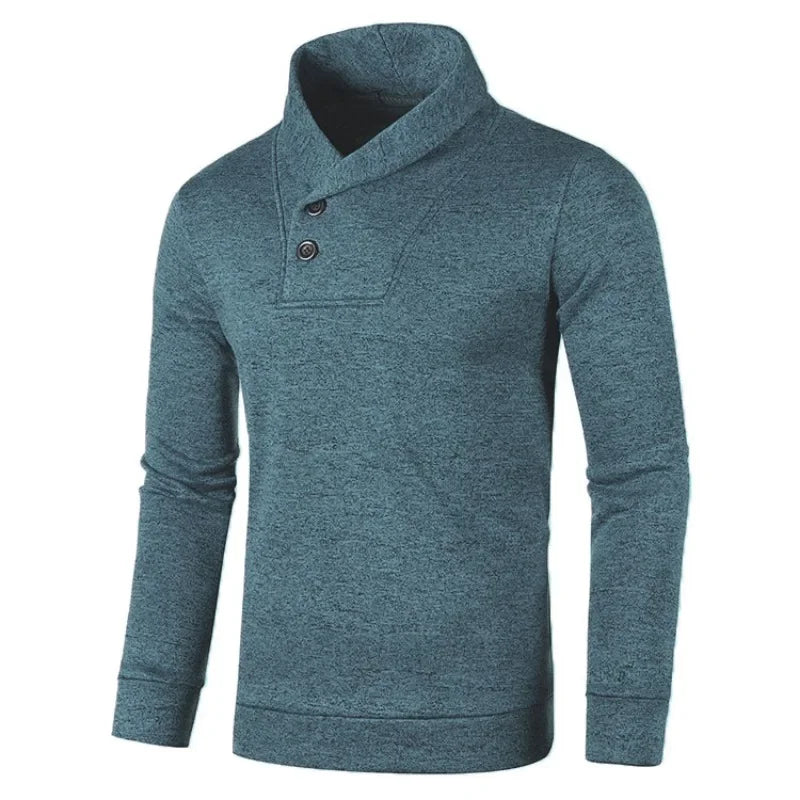Elegant Button Turtleneck