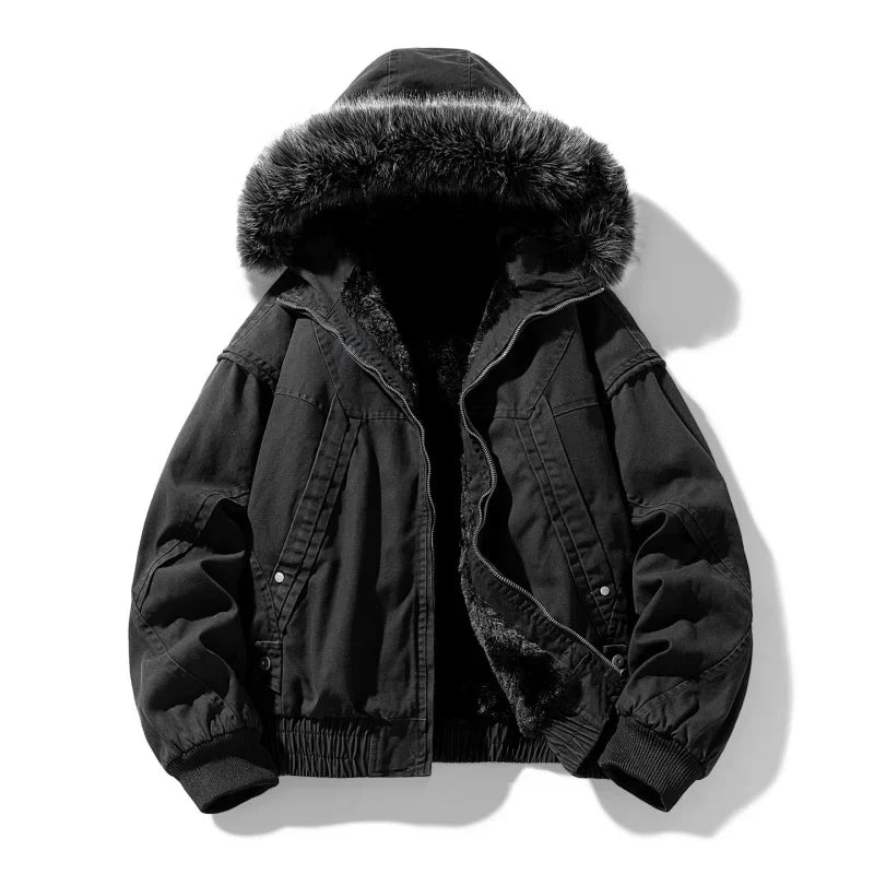 Elegant Fleece Lined Cargo Jacket