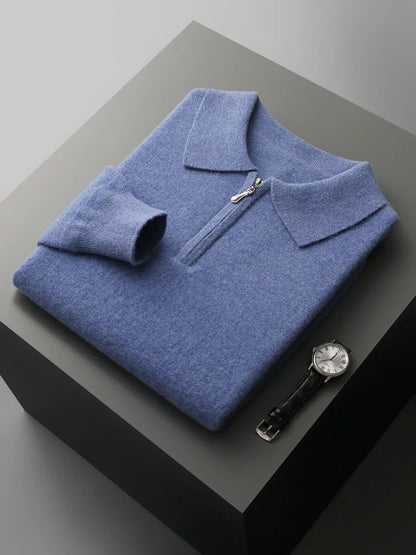 Elegant Cashmere Polo Sweater