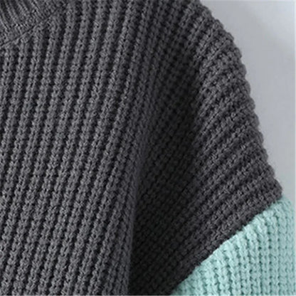 Elegant Patchwork Turtleneck