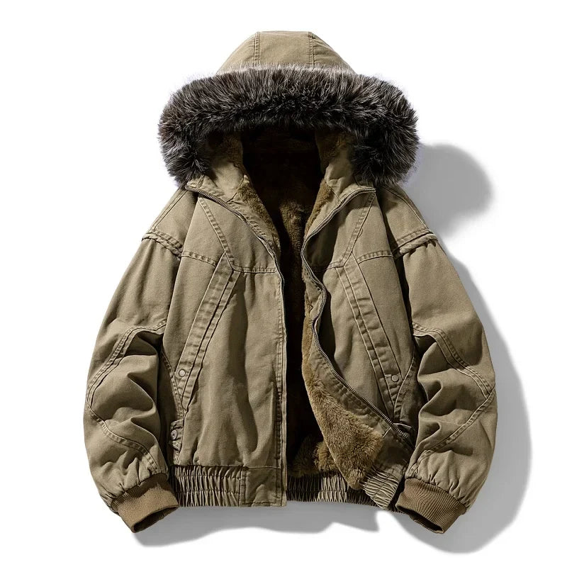 Elegant Fleece Lined Cargo Jacket
