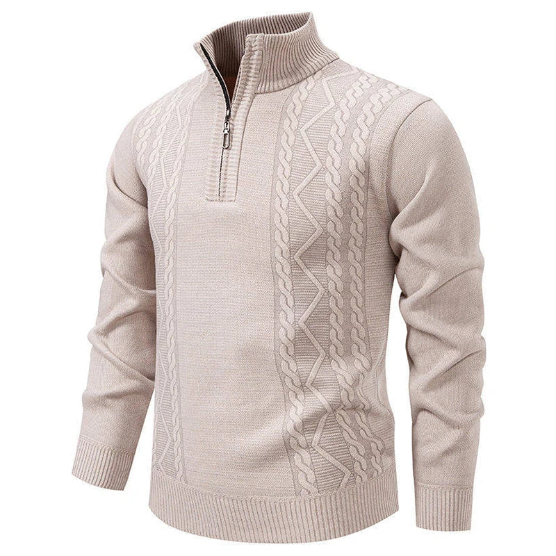 Vintage Knitted Zip Sweater