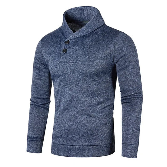 Elegant Button Turtleneck