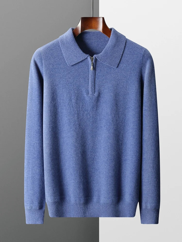 Elegant Cashmere Polo Sweater