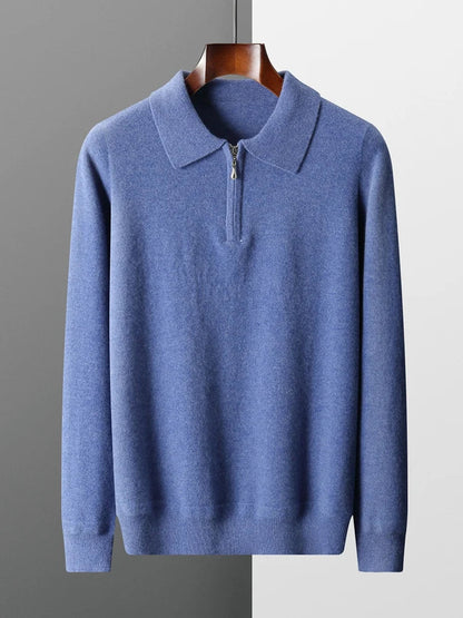 Elegant Cashmere Polo Sweater