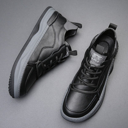 High-Sole Leather Shoes