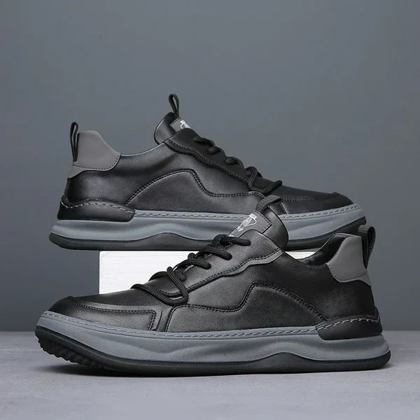 High-Sole Leather Shoes