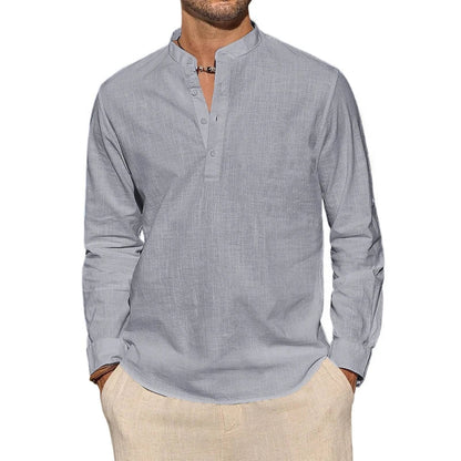 Elegant Cotton Henley Shirt