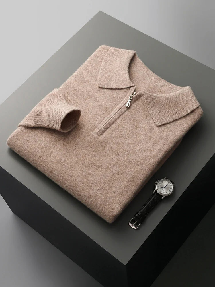 Elegant Cashmere Polo Sweater