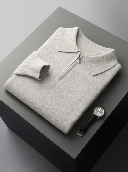 Elegant Cashmere Polo Sweater