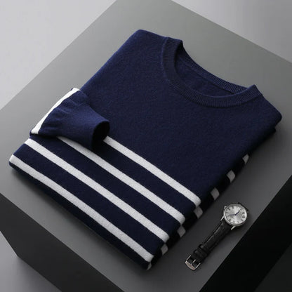Elegant Striped Wool Sweater