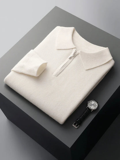 Elegant Cashmere Polo Sweater