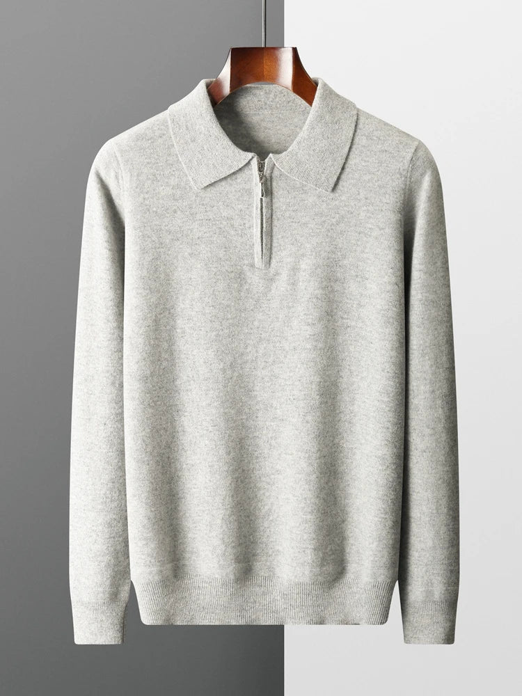 Elegant Cashmere Polo Sweater