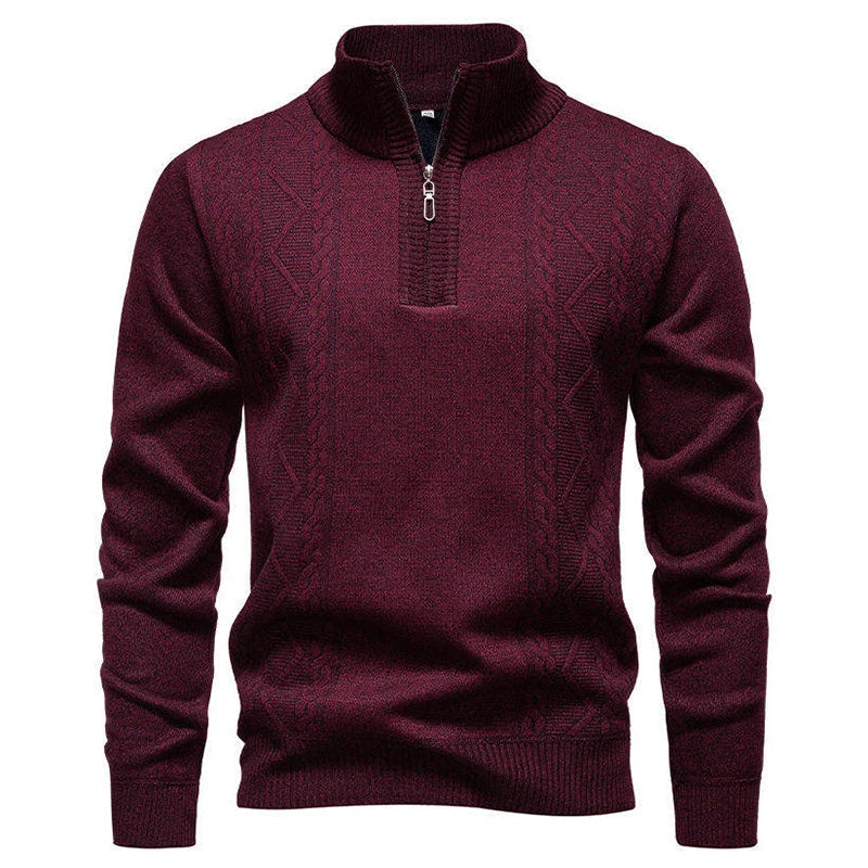 Vintage Knitted Zip Sweater