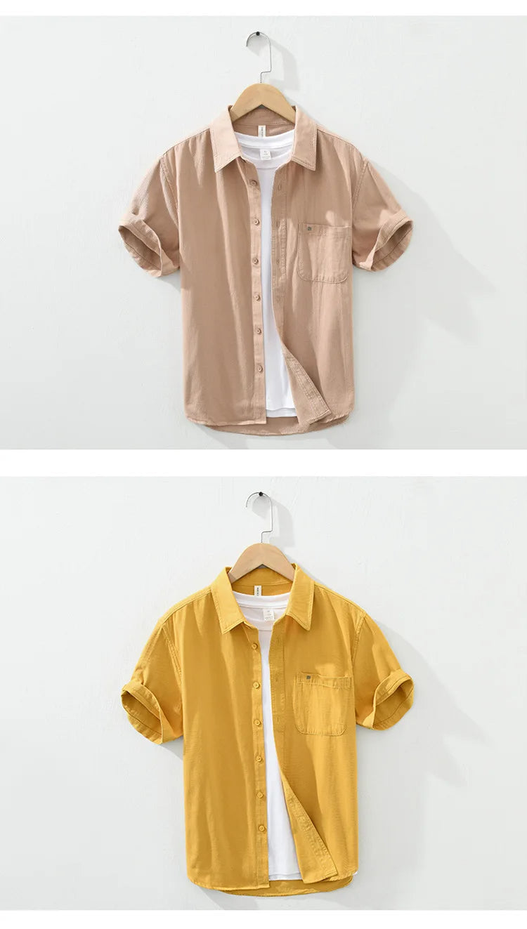 Short Sleeved Cotton Shirt