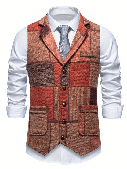 Elegant Patchwork Waistcoat