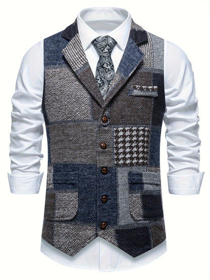 Elegant Patchwork Waistcoat