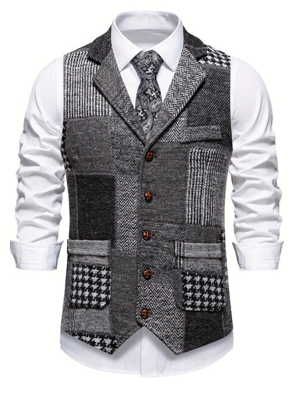 Elegant Patchwork Waistcoat