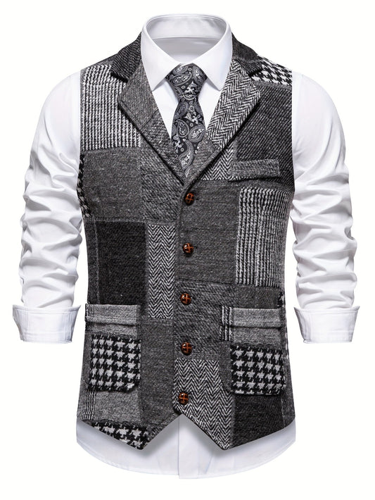 Elegant Patchwork Waistcoat